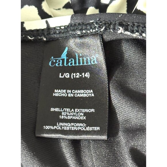 Catalina Black & White Scattered Dots One-Piece Swimsuit L/G (12-14) - Picture 6 of 7